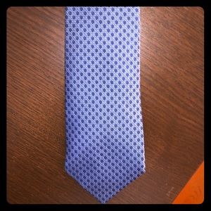 Hermès Men’s Silk Tie. blue & navy. 100% silk